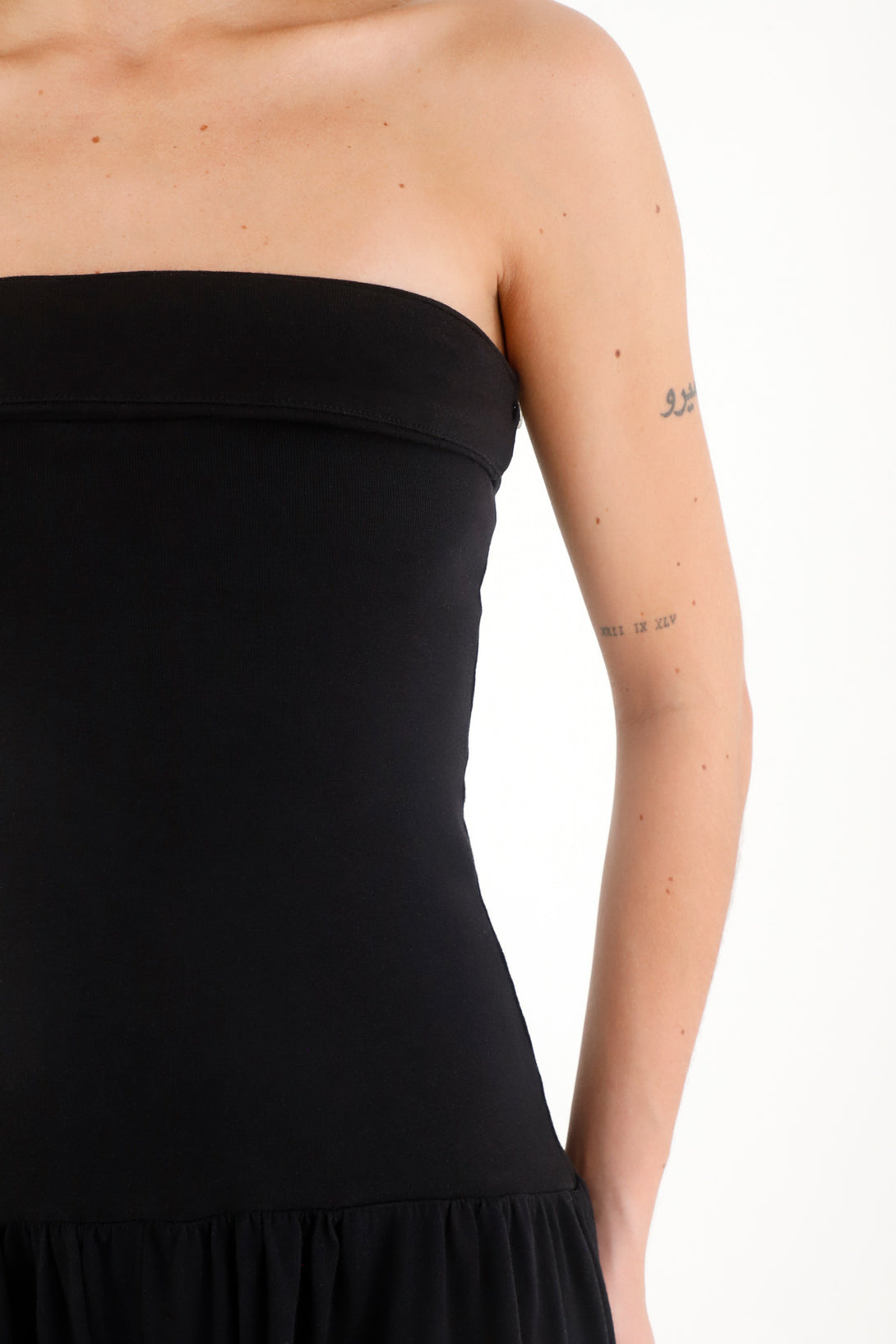 Women's Black Strapless Jumpsuit