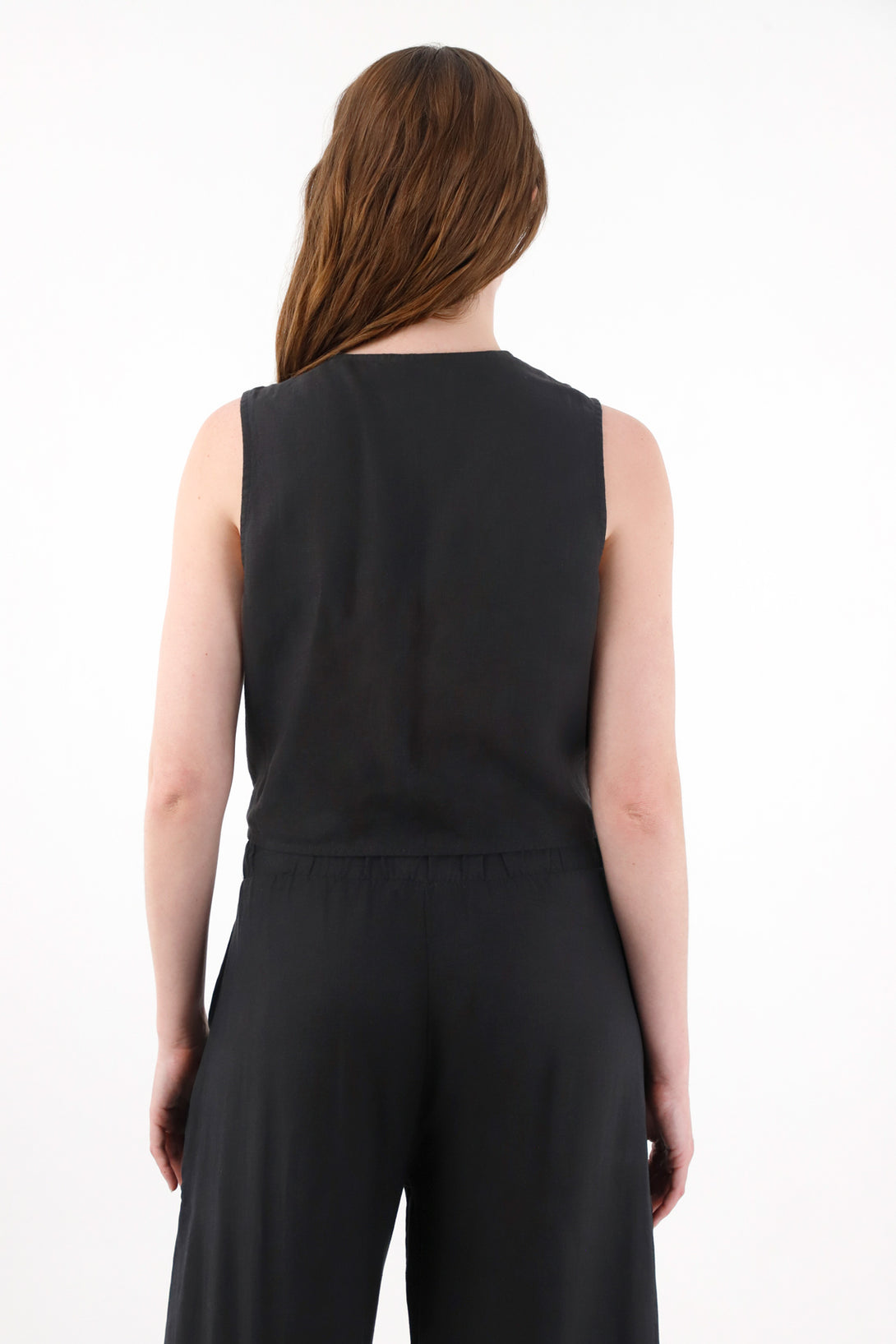 Women's 100% Linen Vest with Embroidery