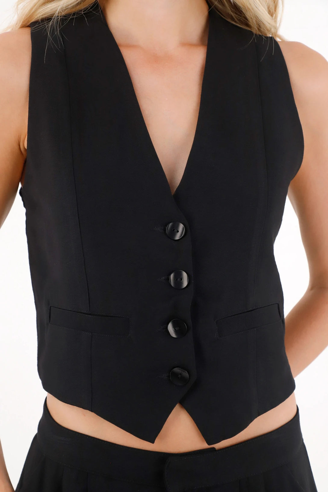 Lightweight Black Vest for Women