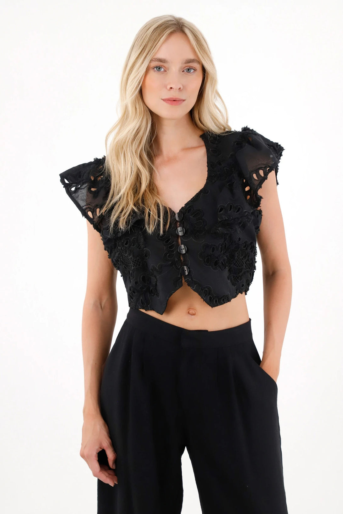 Button-Up Vest for Women