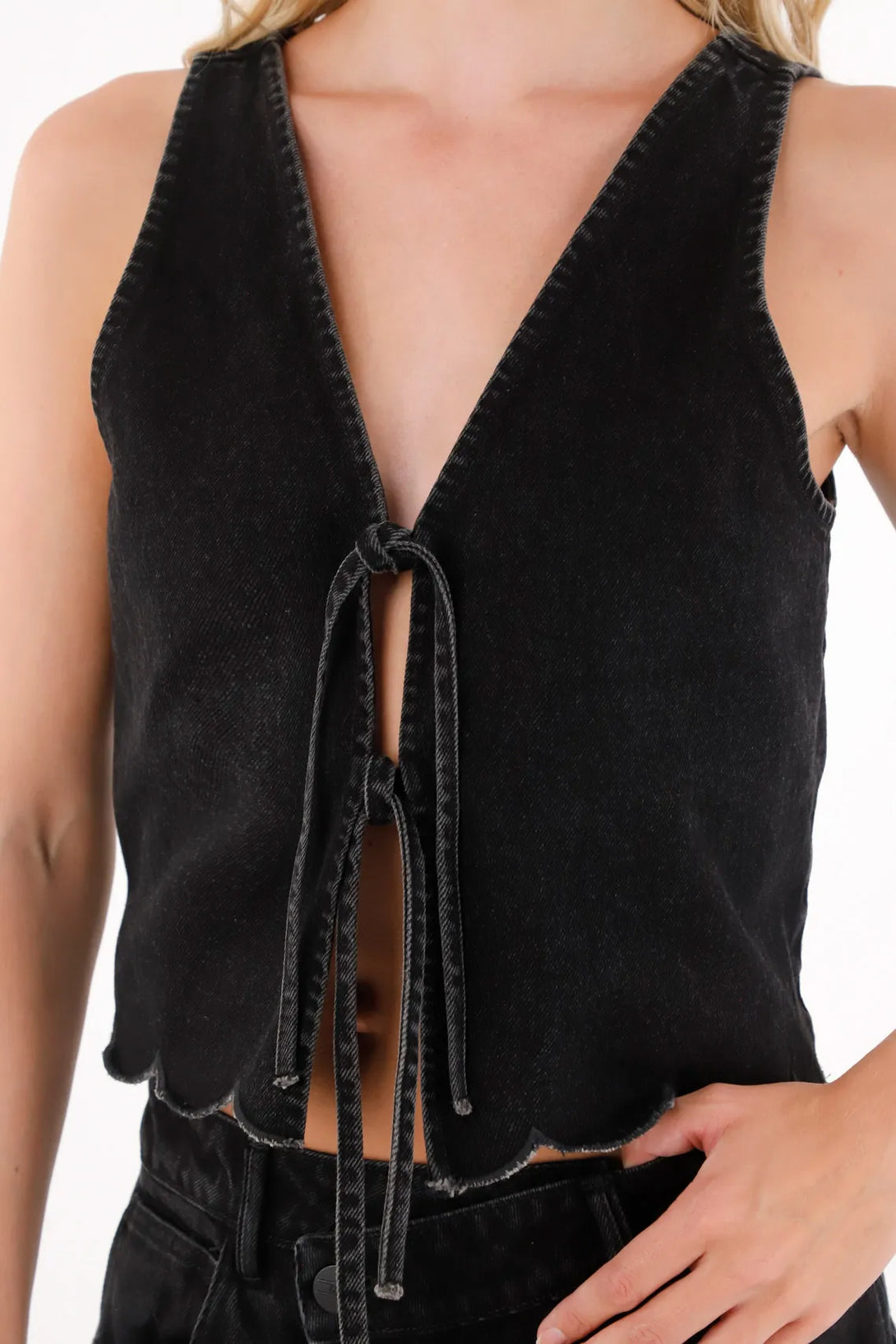 Chaleco en denim para mujer