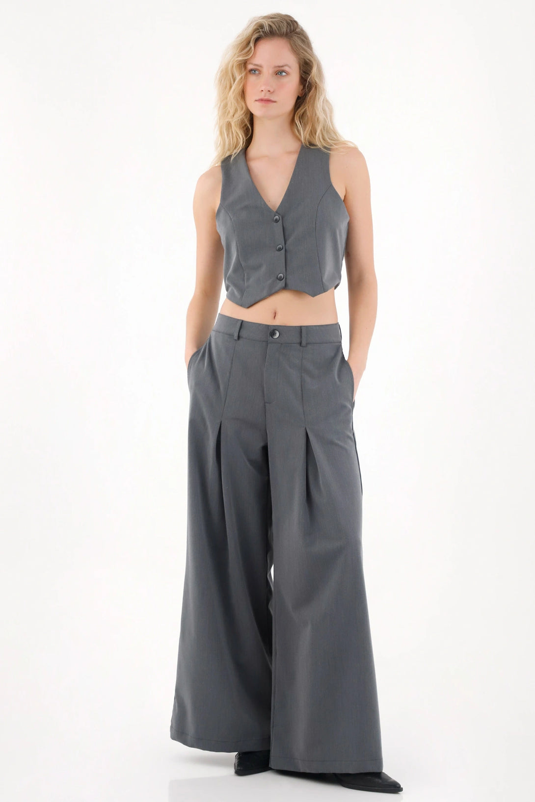 Chaleco tipo crop para mujer