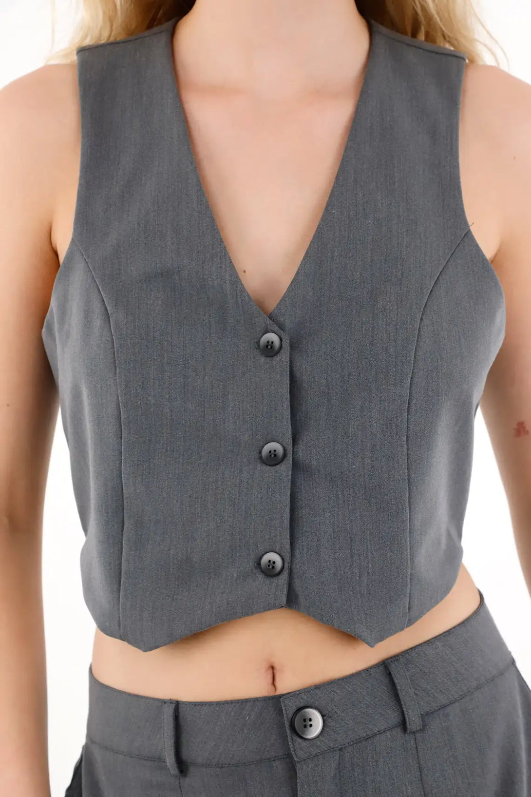 Chaleco tipo crop para mujer