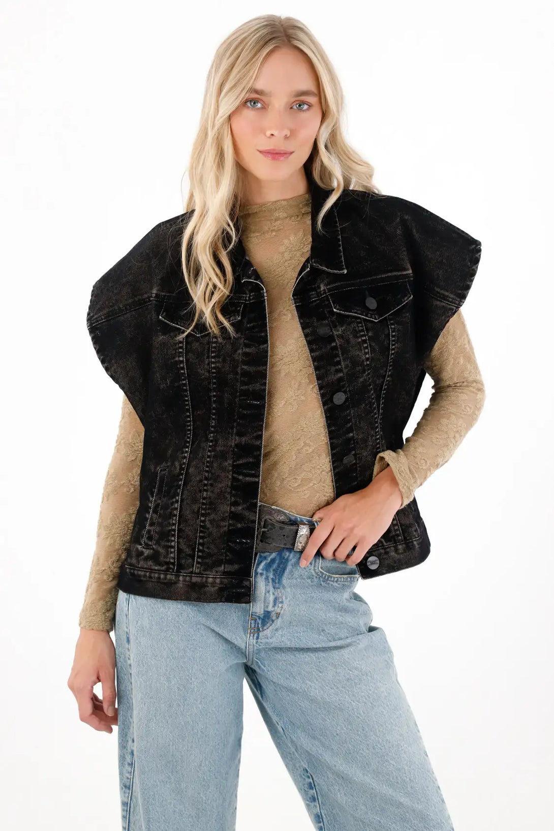 Chaleco oversize con botones para mujer