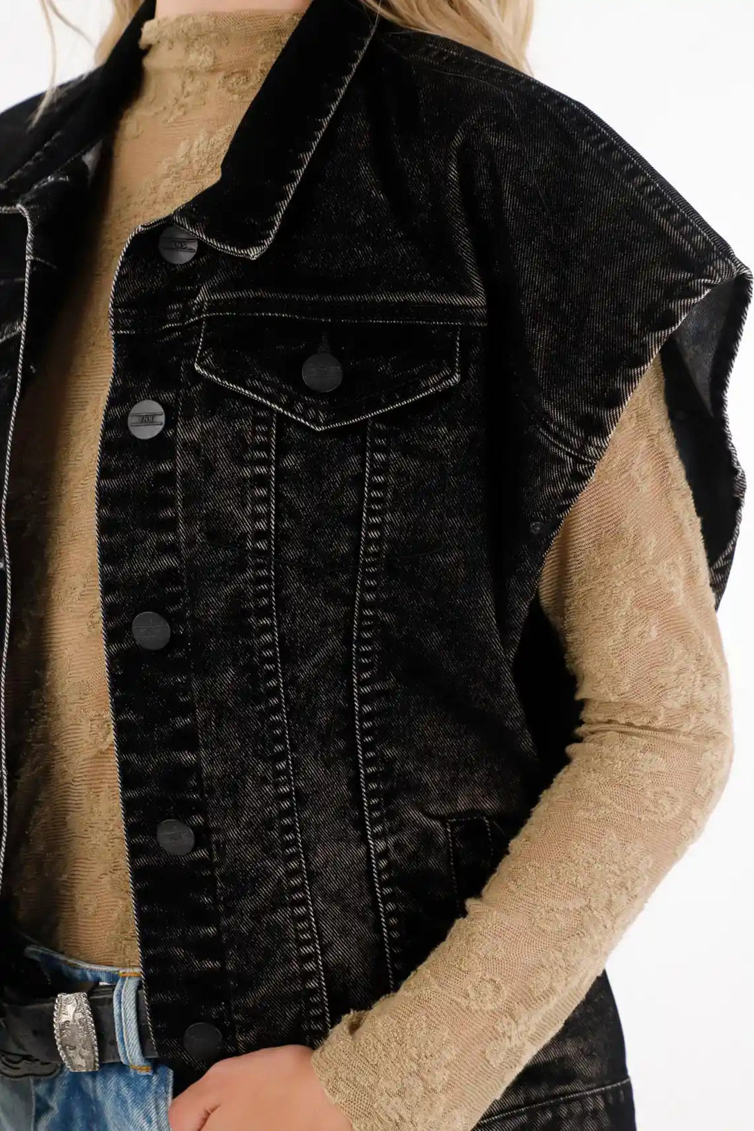 Chaleco oversize con botones para mujer