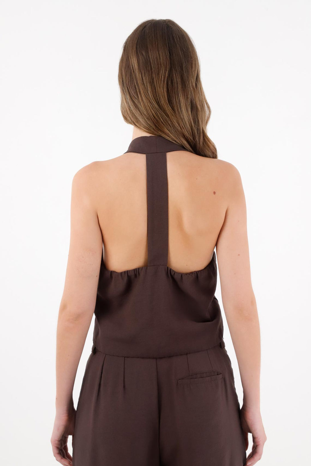 Chaleco con escote en espalda para mujer