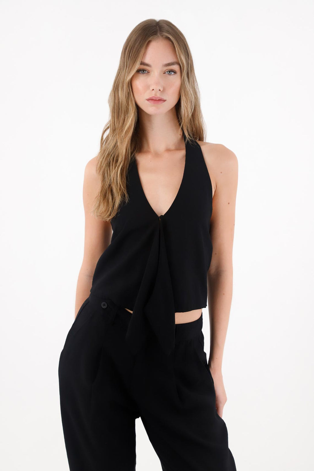 Chaleco con escote en espalda para mujer