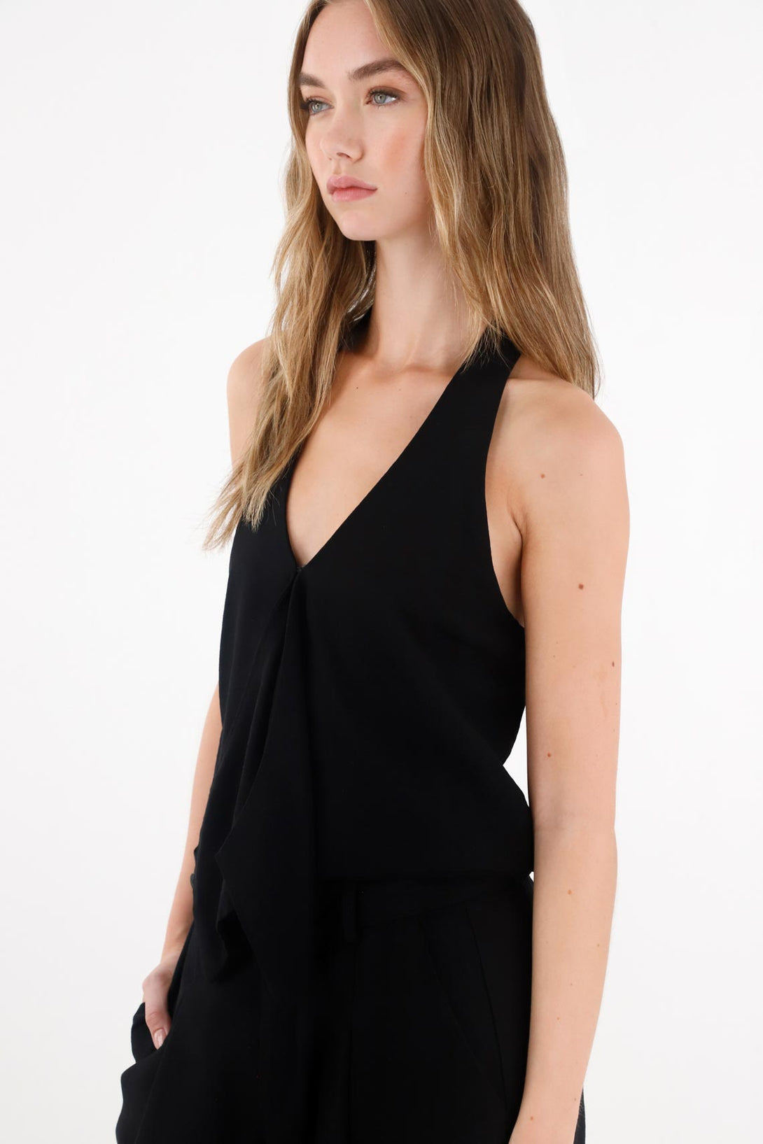 Chaleco con escote en espalda para mujer