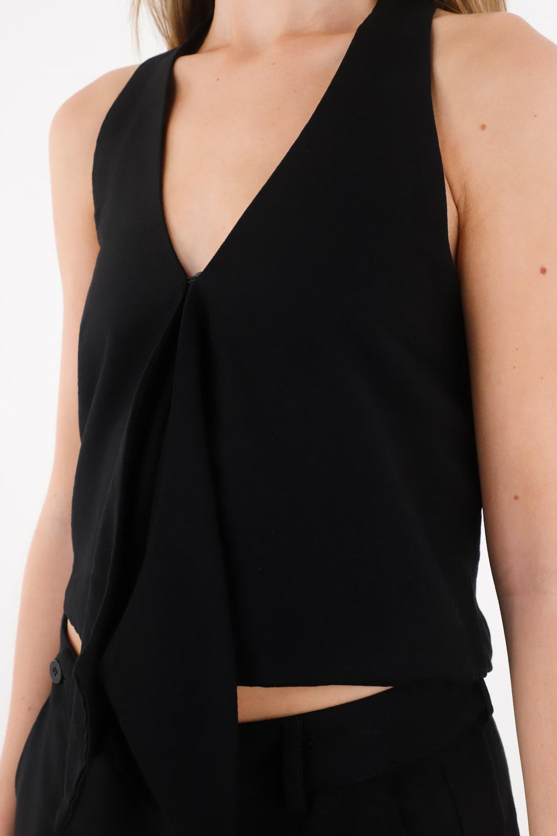 Chaleco con escote en espalda para mujer