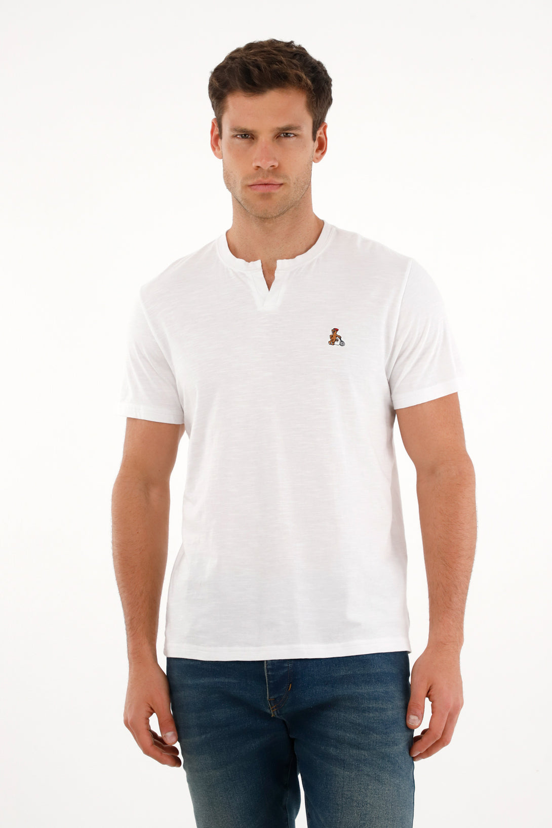 Men's White V-Neck T-Shirt