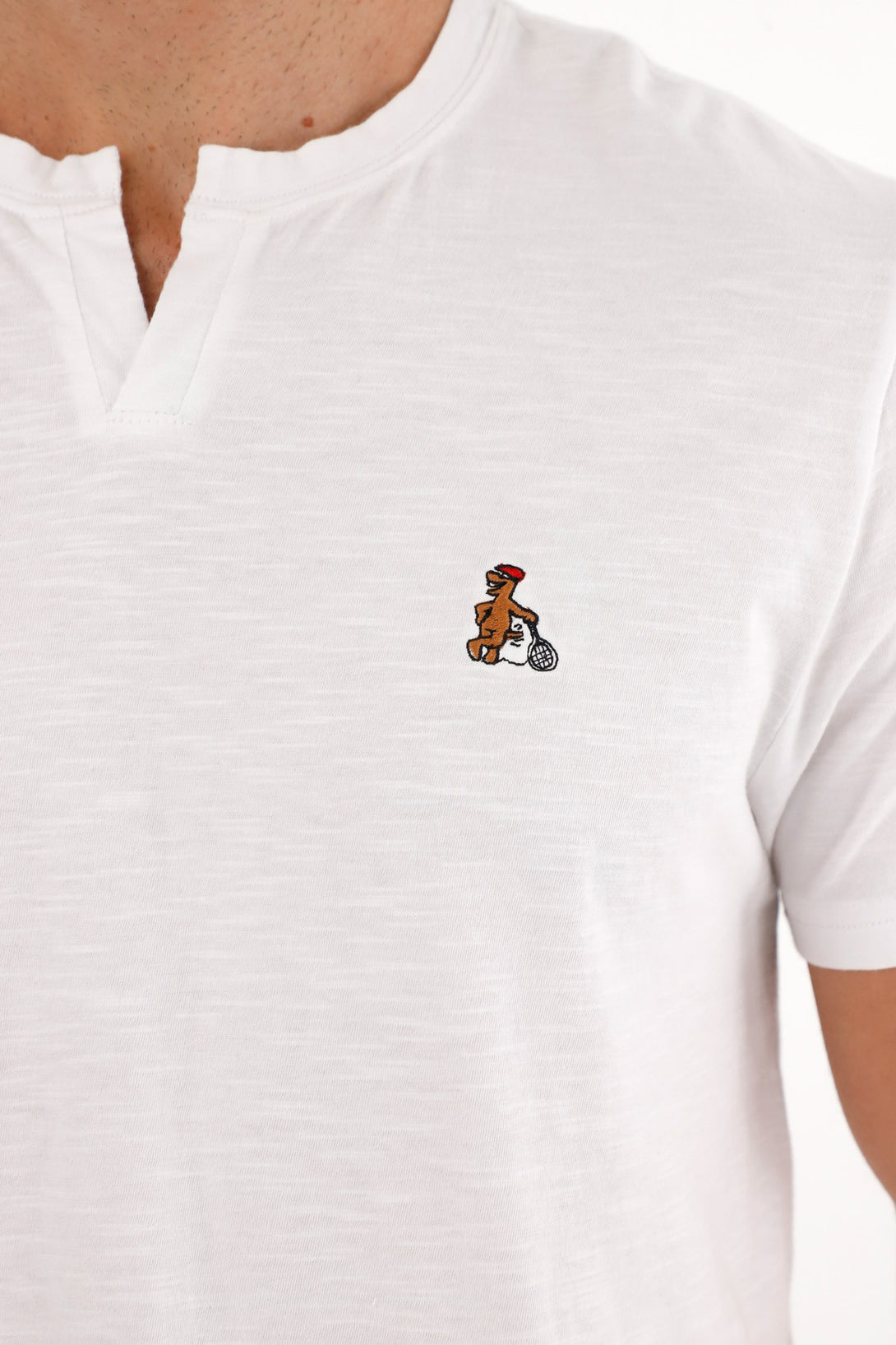 Men's White V-Neck T-Shirt