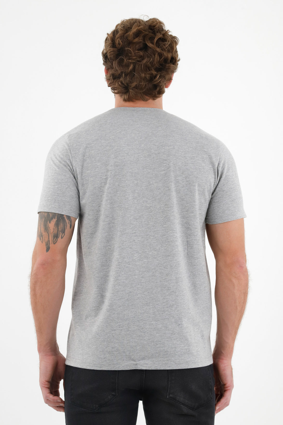 Men's Gray Crew Neck T-Shirt
