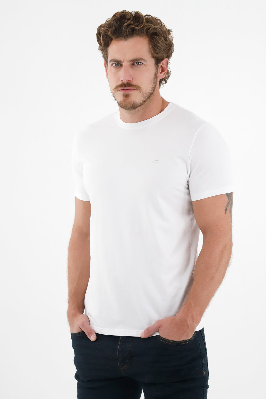 Men's White TNS Racket T-Shirt