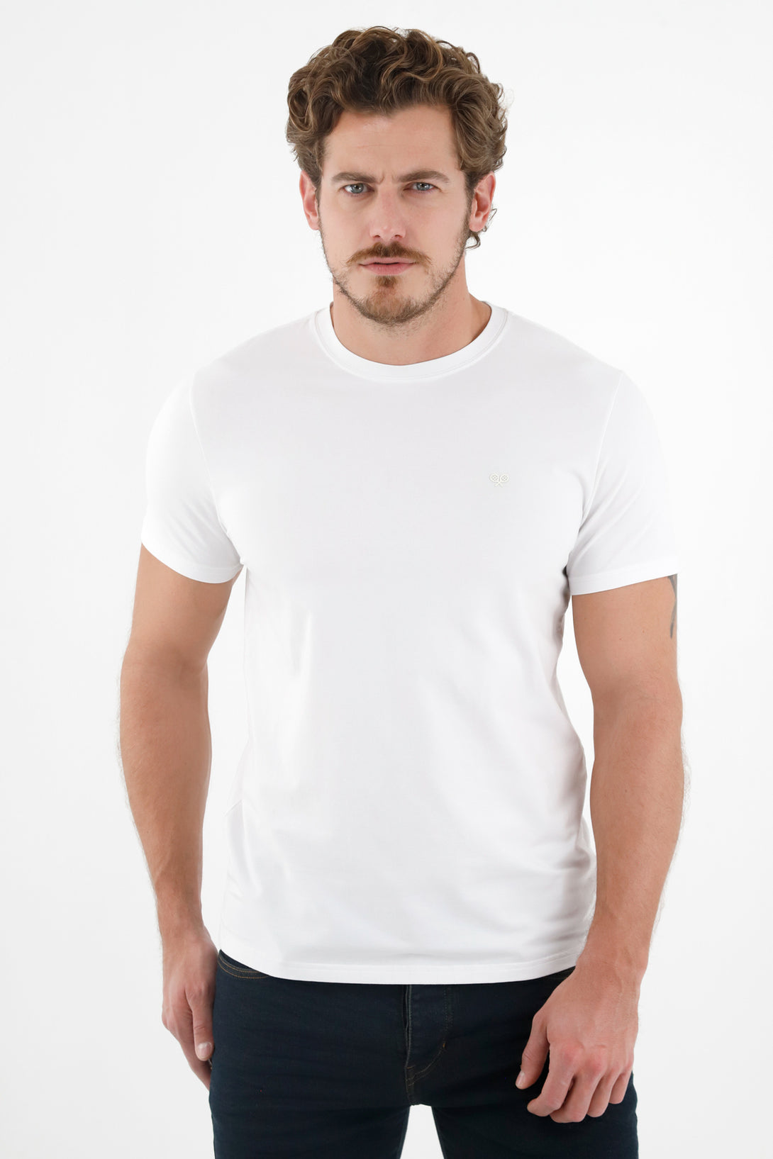 Men's White TNS Racket T-Shirt