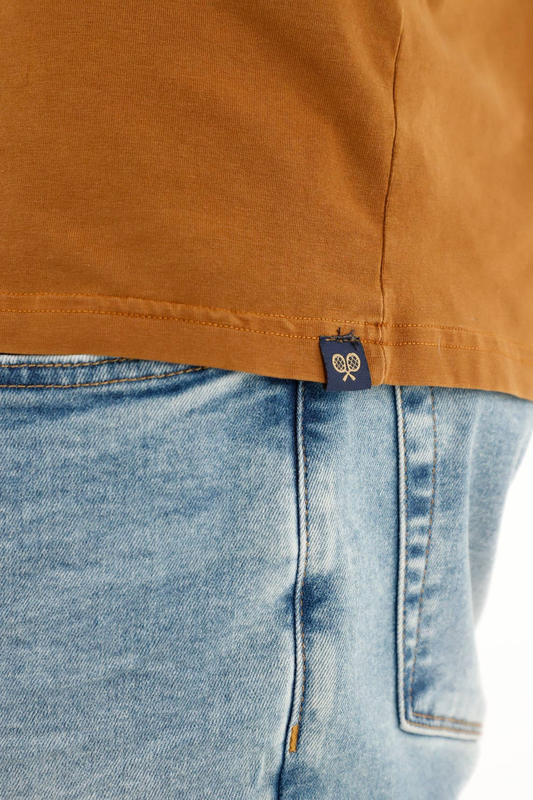 Men's Brown Stretch Fabric T-Shirt