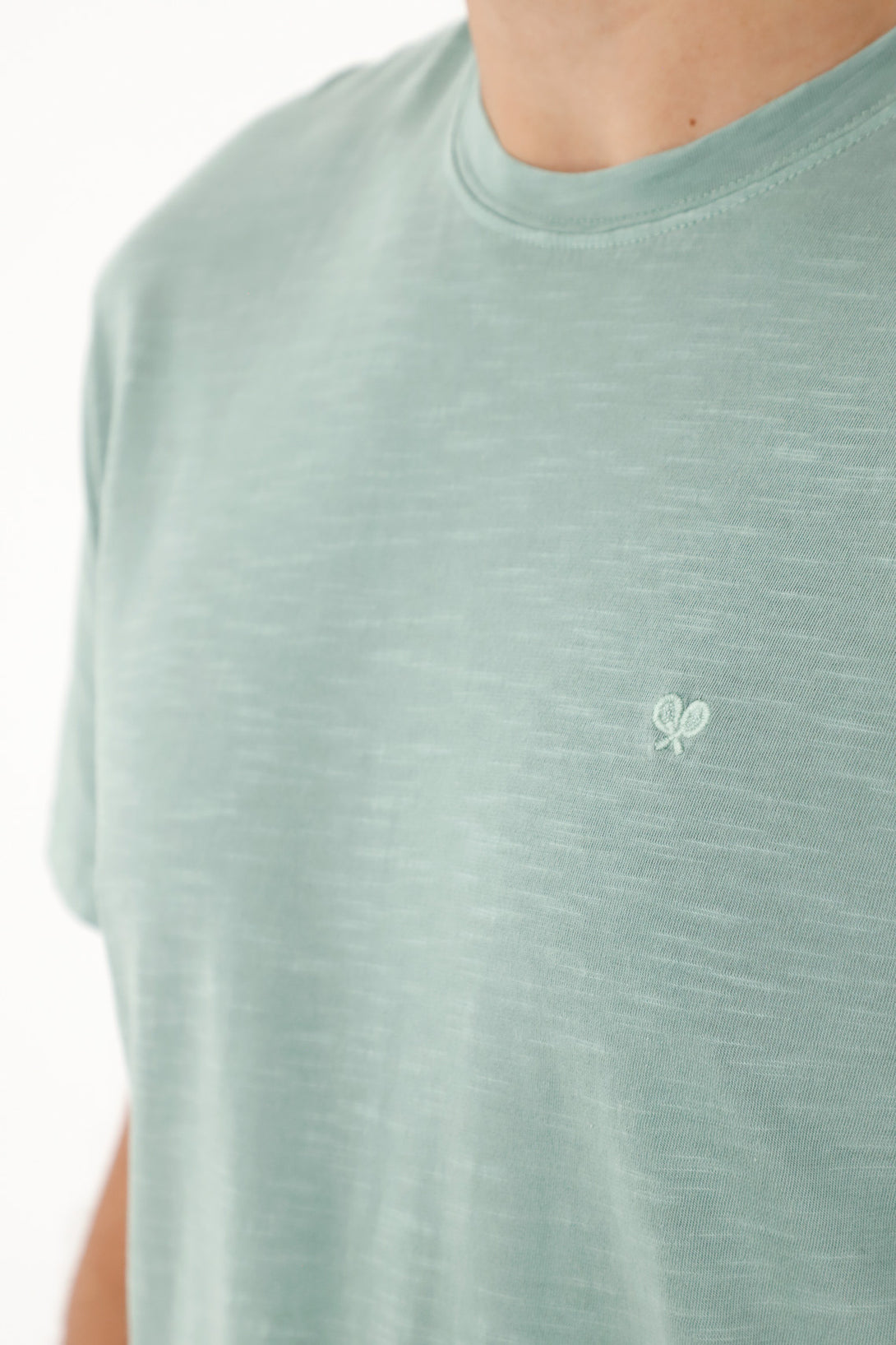 Camiseta verde en 100% algodón para hombre