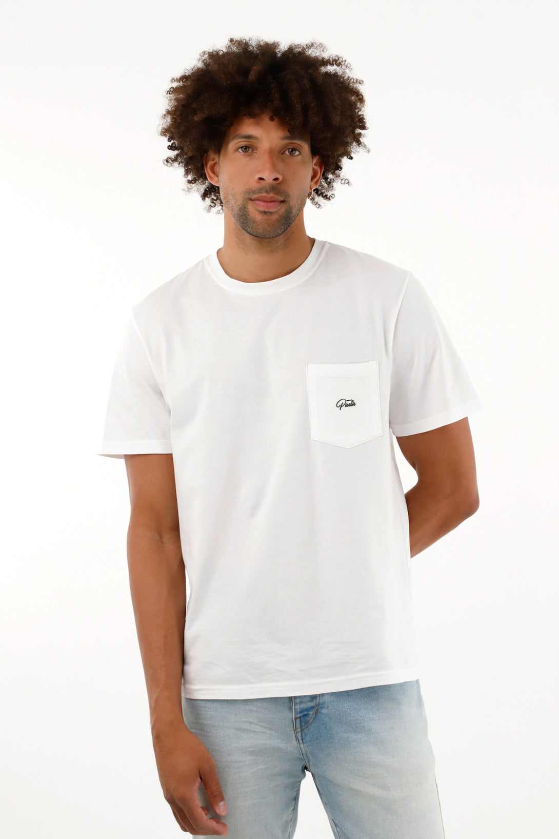White t-shirt with back print for men