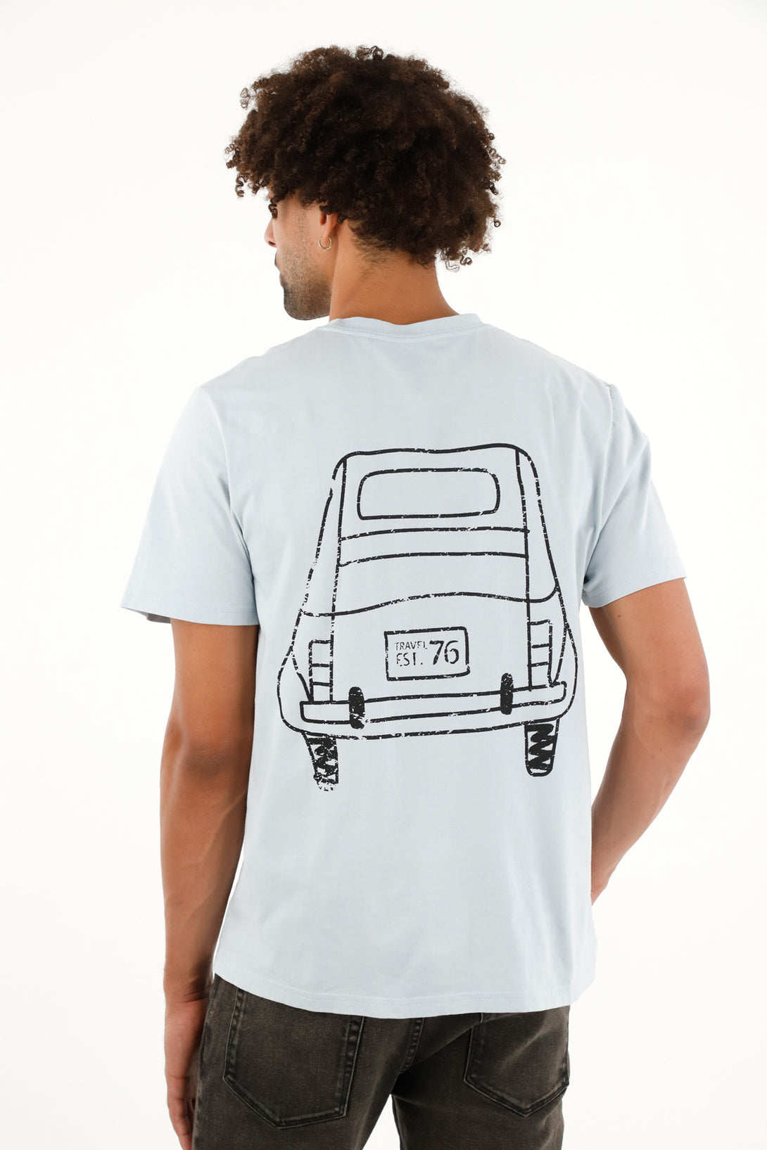 Men's Blue Patch Pocket T-Shirt
