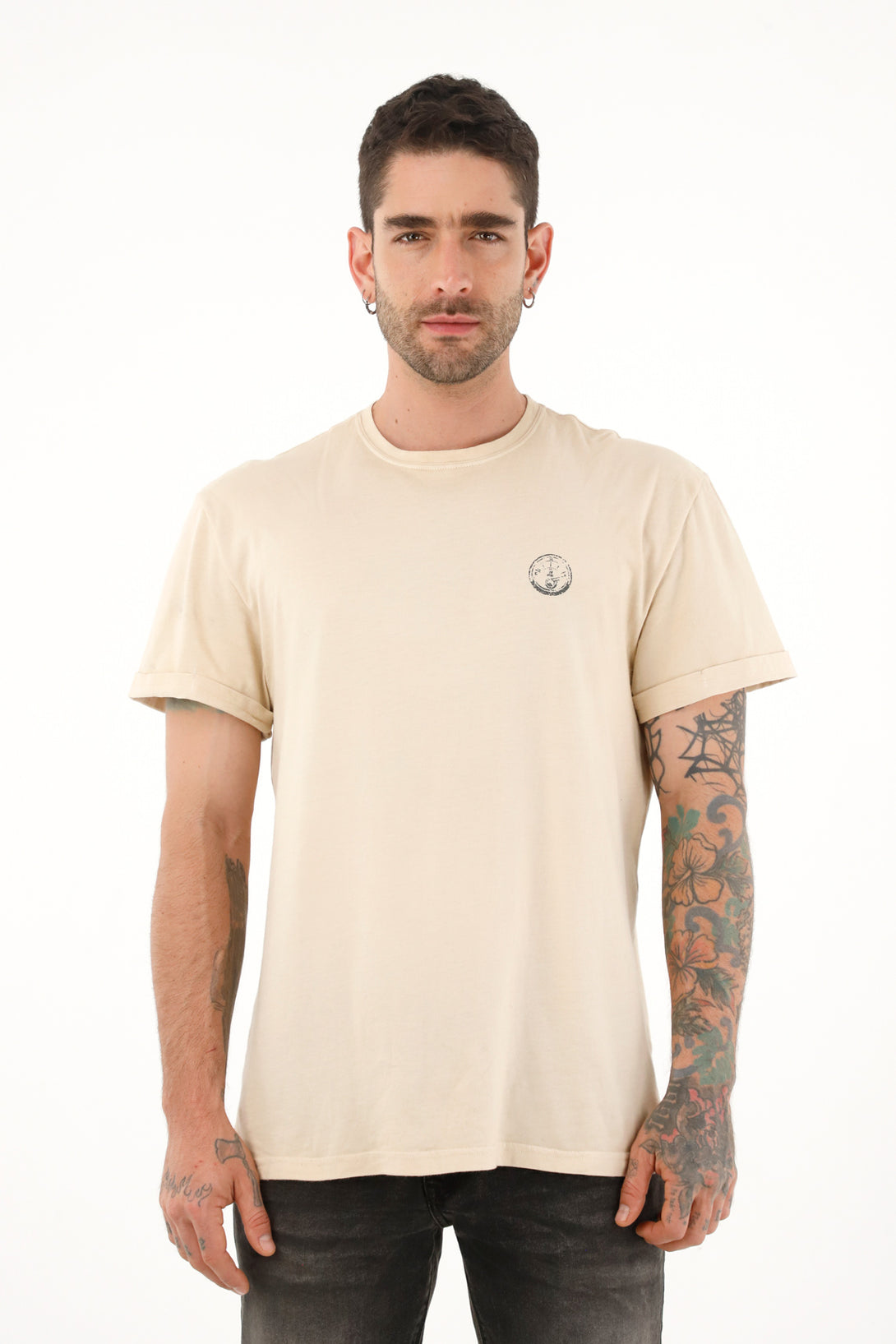Camiseta crudo con estampado para hombre