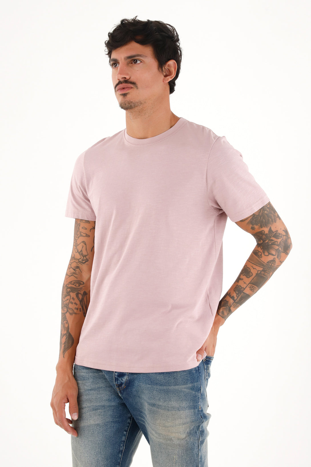 Purple Jersey Fabric T-Shirt for Men
