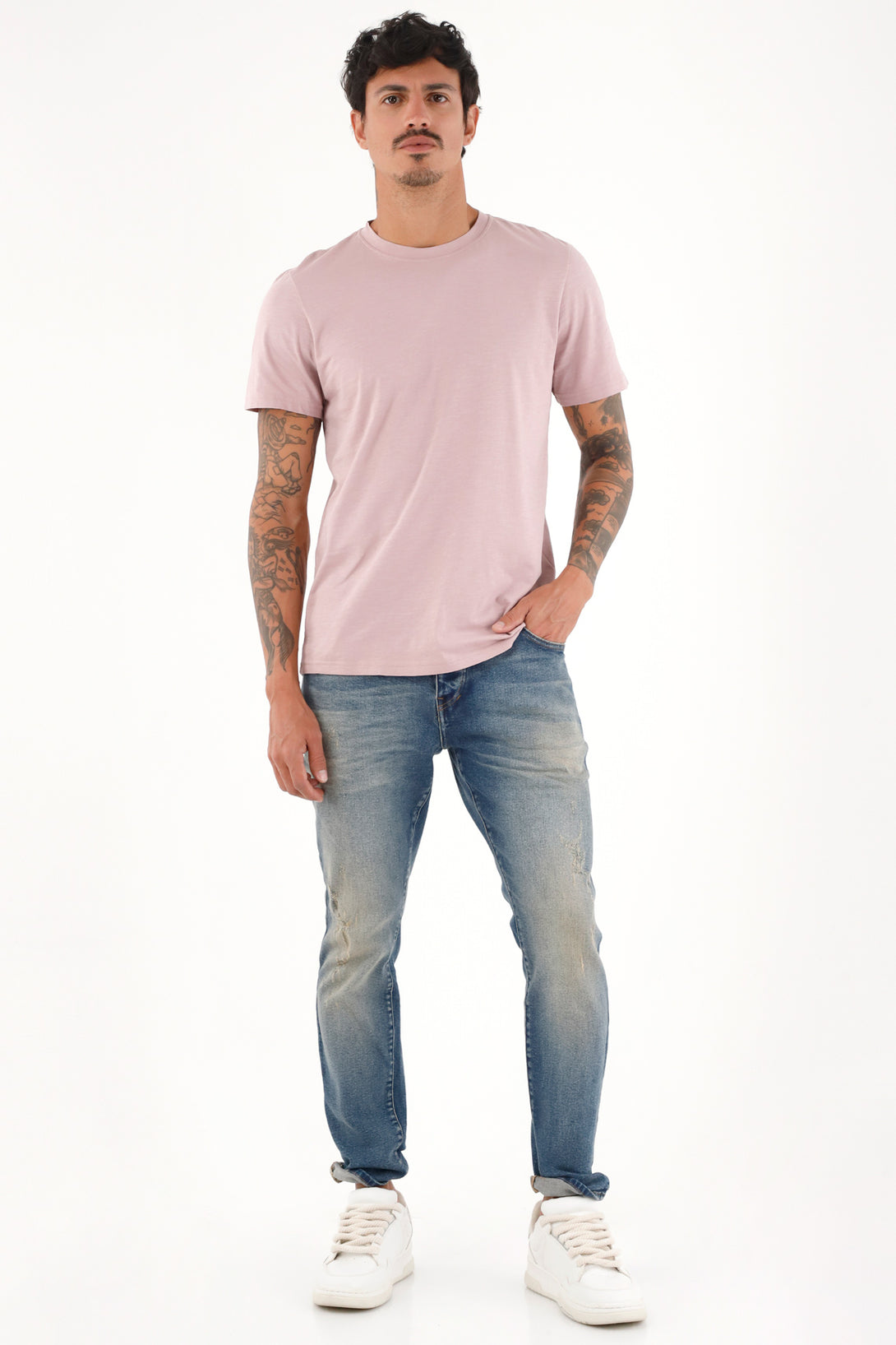 Purple Jersey Fabric T-Shirt for Men