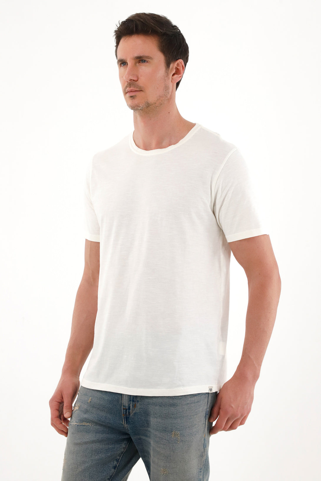 Camiseta en tela jersey crudo para hombre