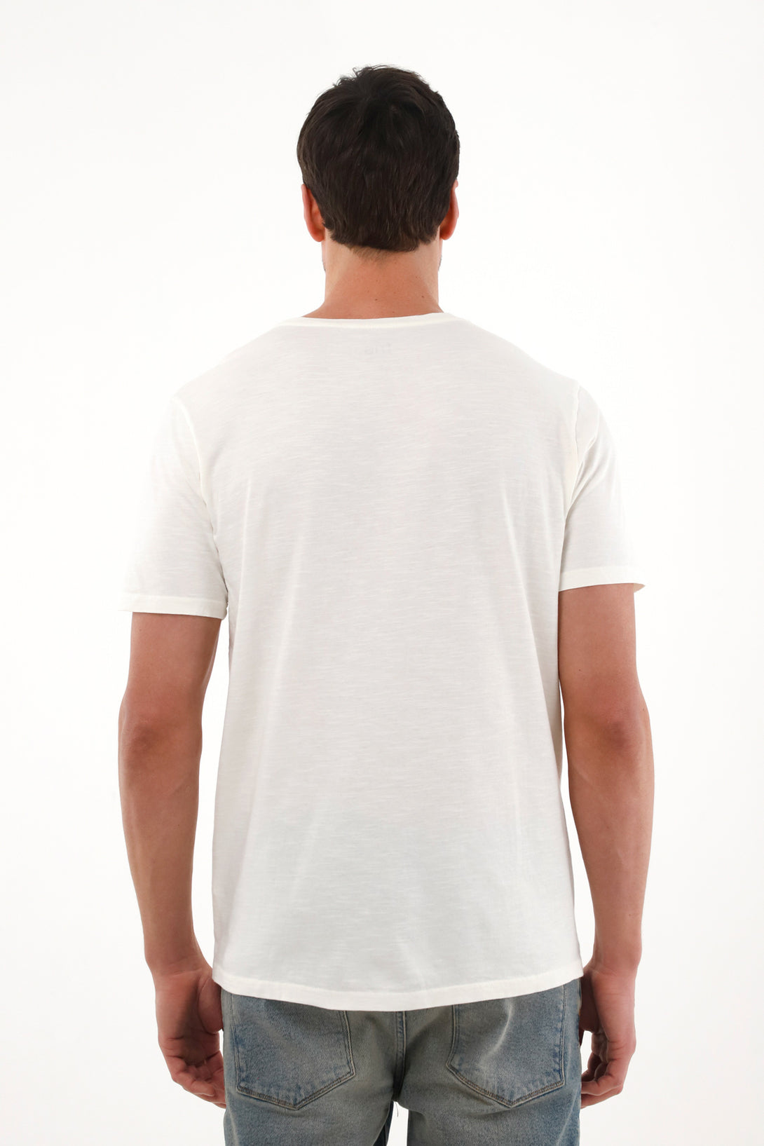 Camiseta en tela jersey crudo para hombre
