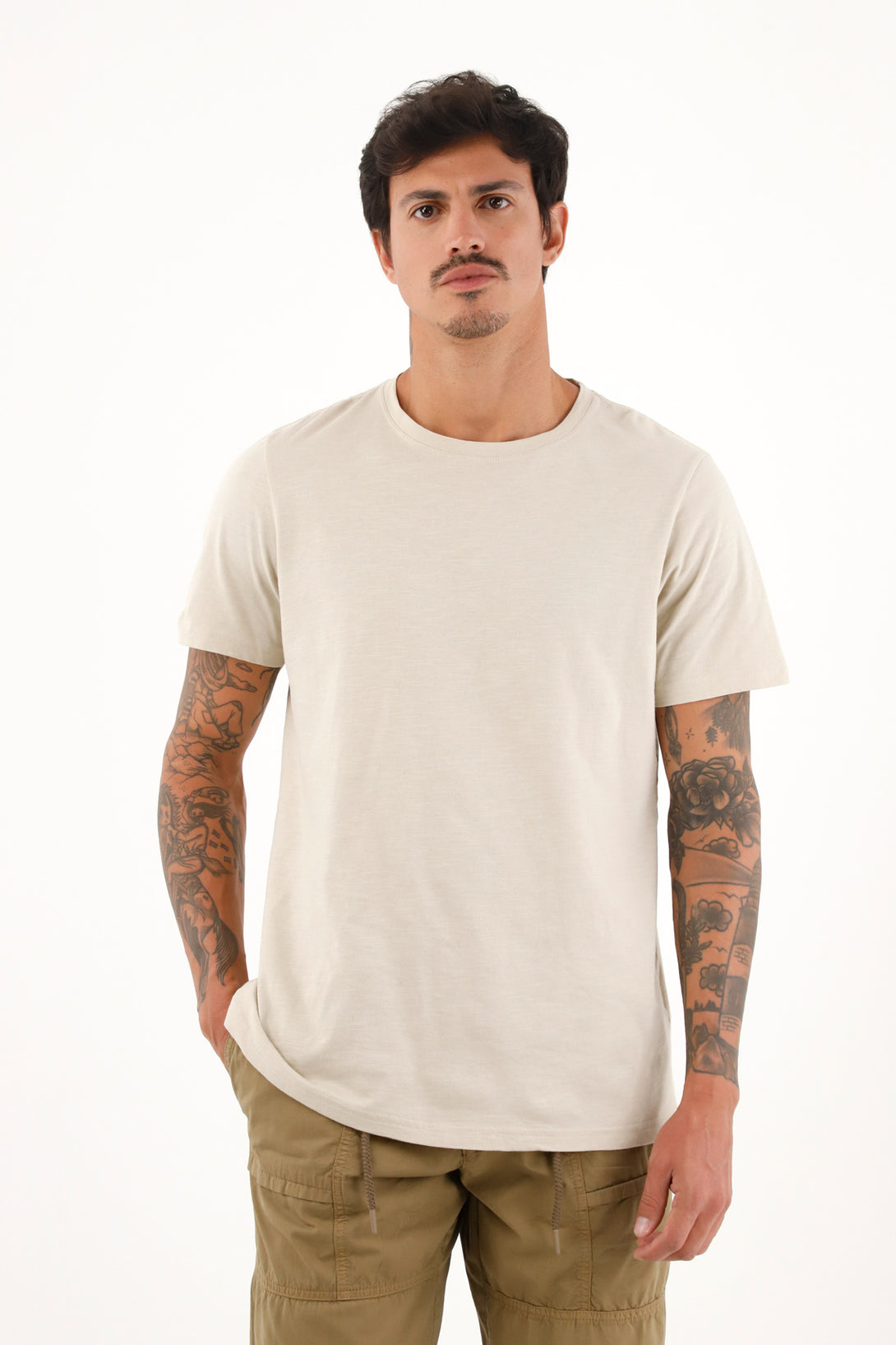 Men's Cream Jersey T-Shirt