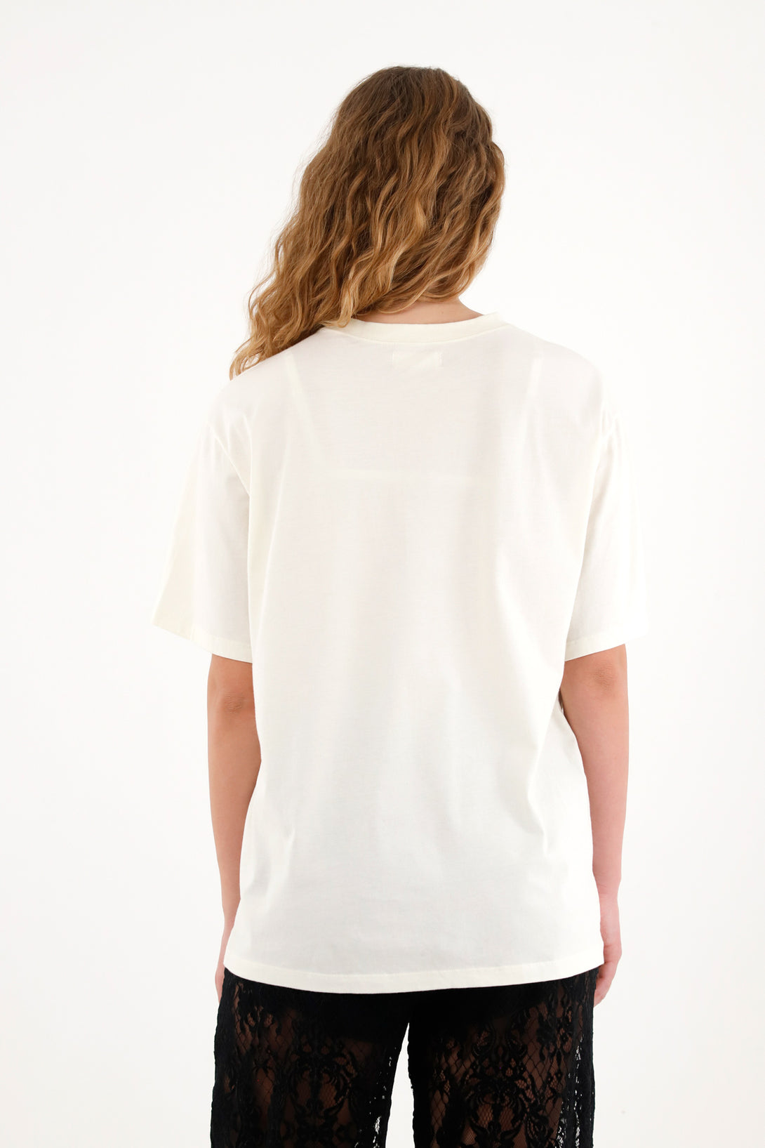 Camiseta estampada oversize en 100% algodón para mujer