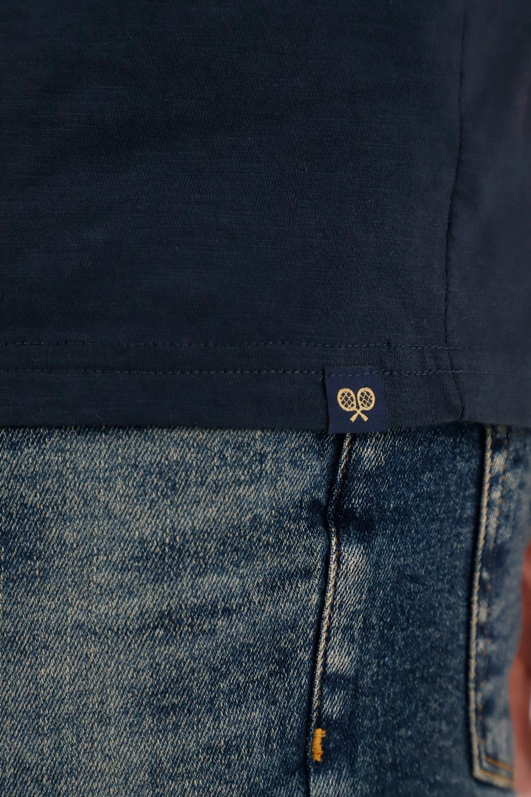 Blue Nehru Collar T-Shirt for Men