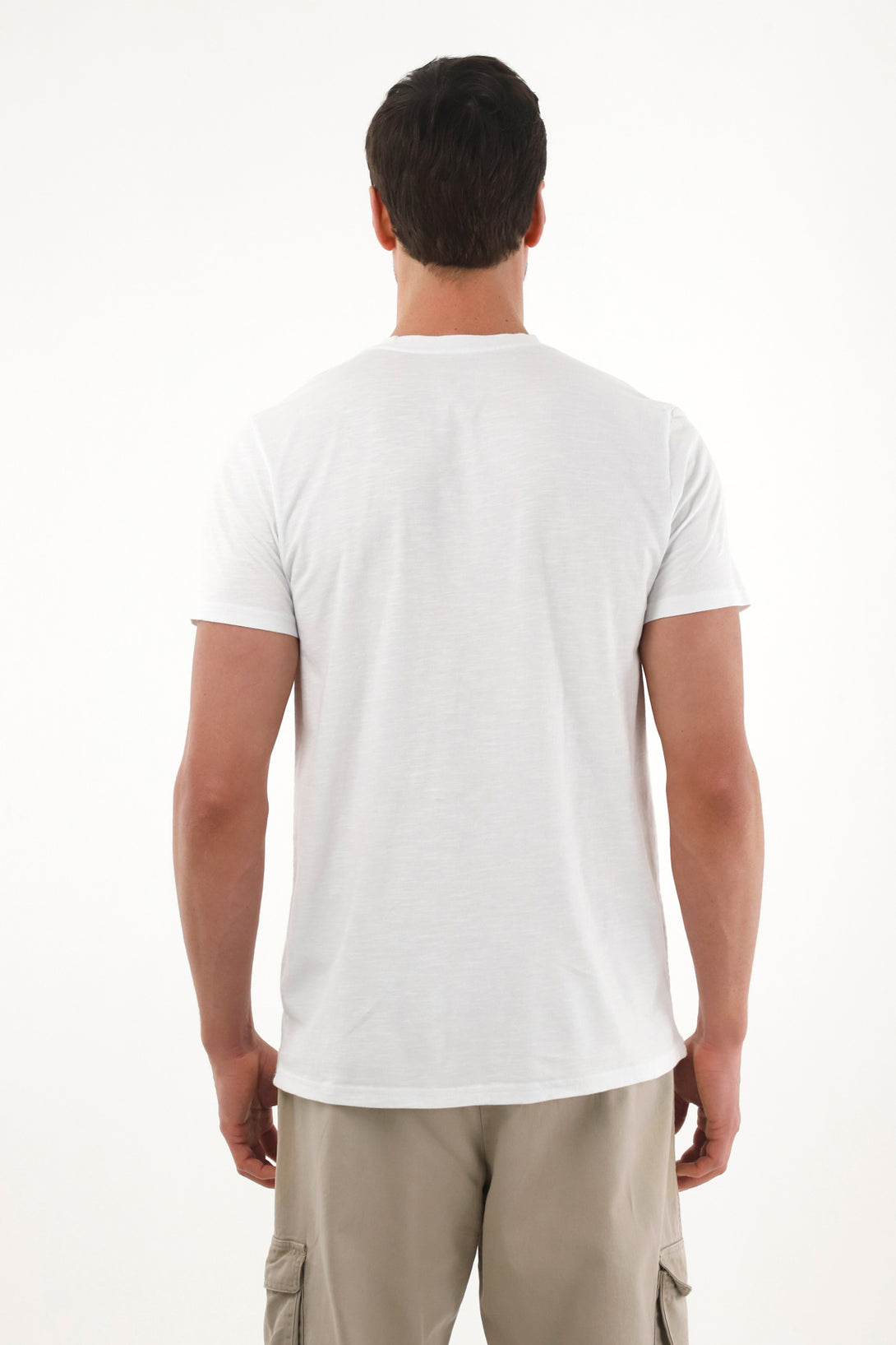 White Men's Neru Collar T-Shirt