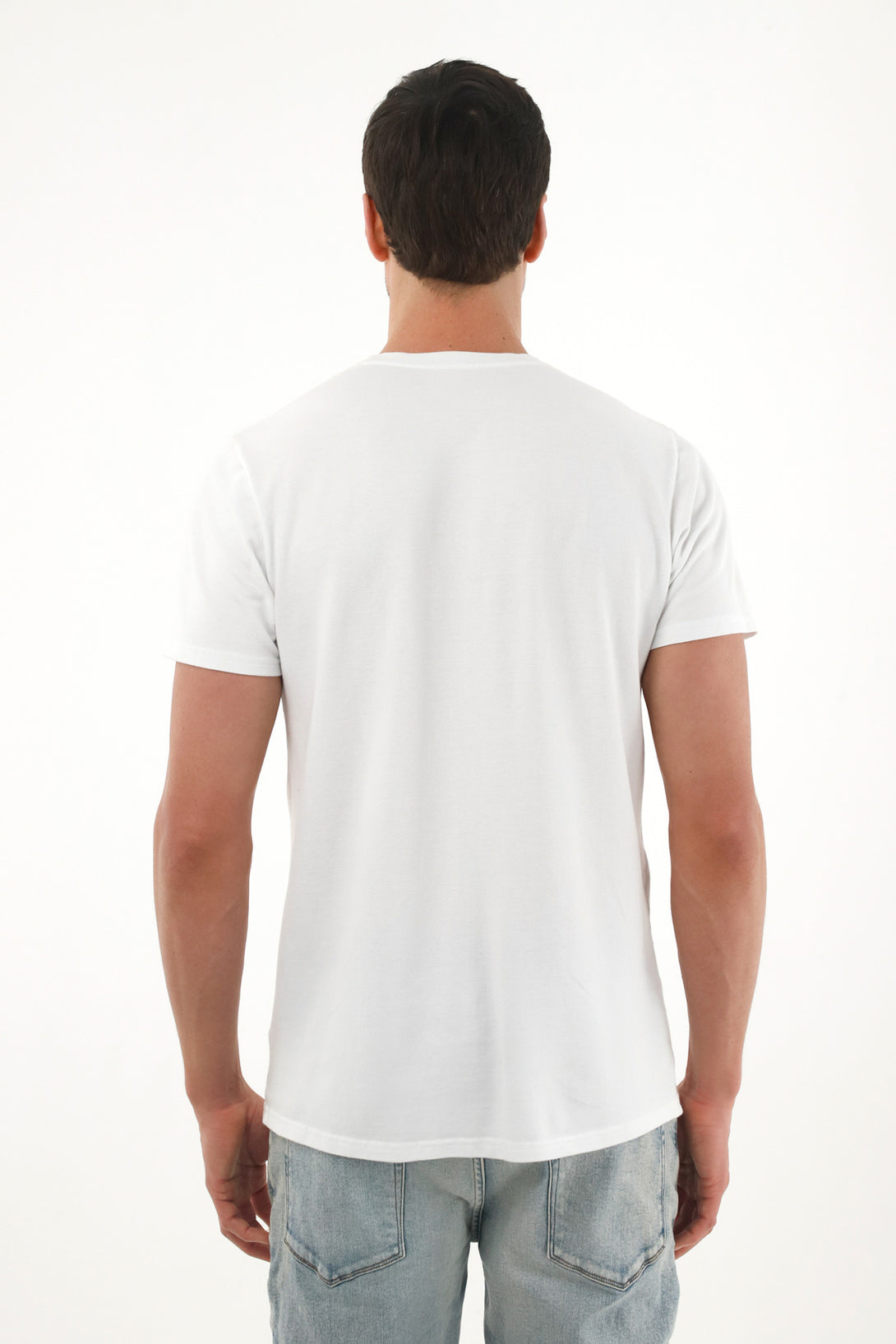 White Front Pocket T-Shirt for Men