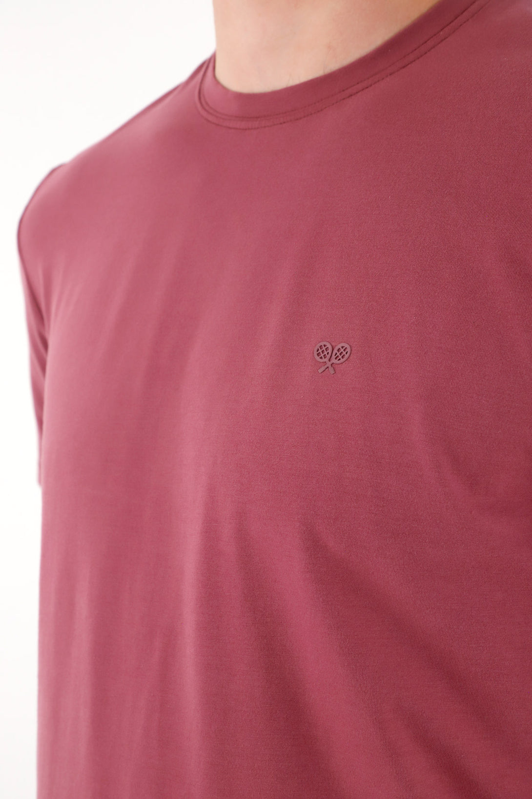 Red Printed Tennis Shirt for Men
