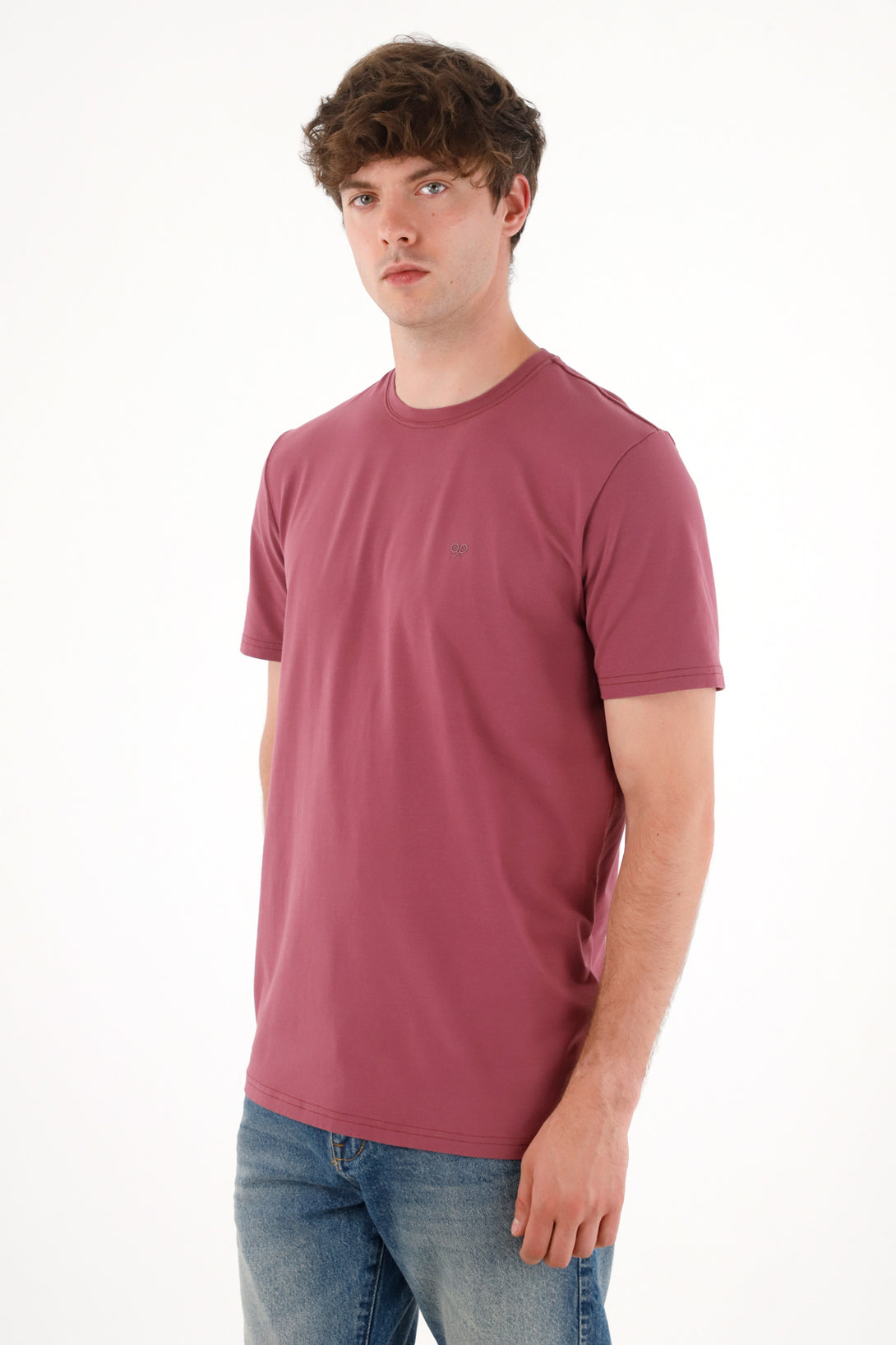 Red Printed Tennis Shirt for Men