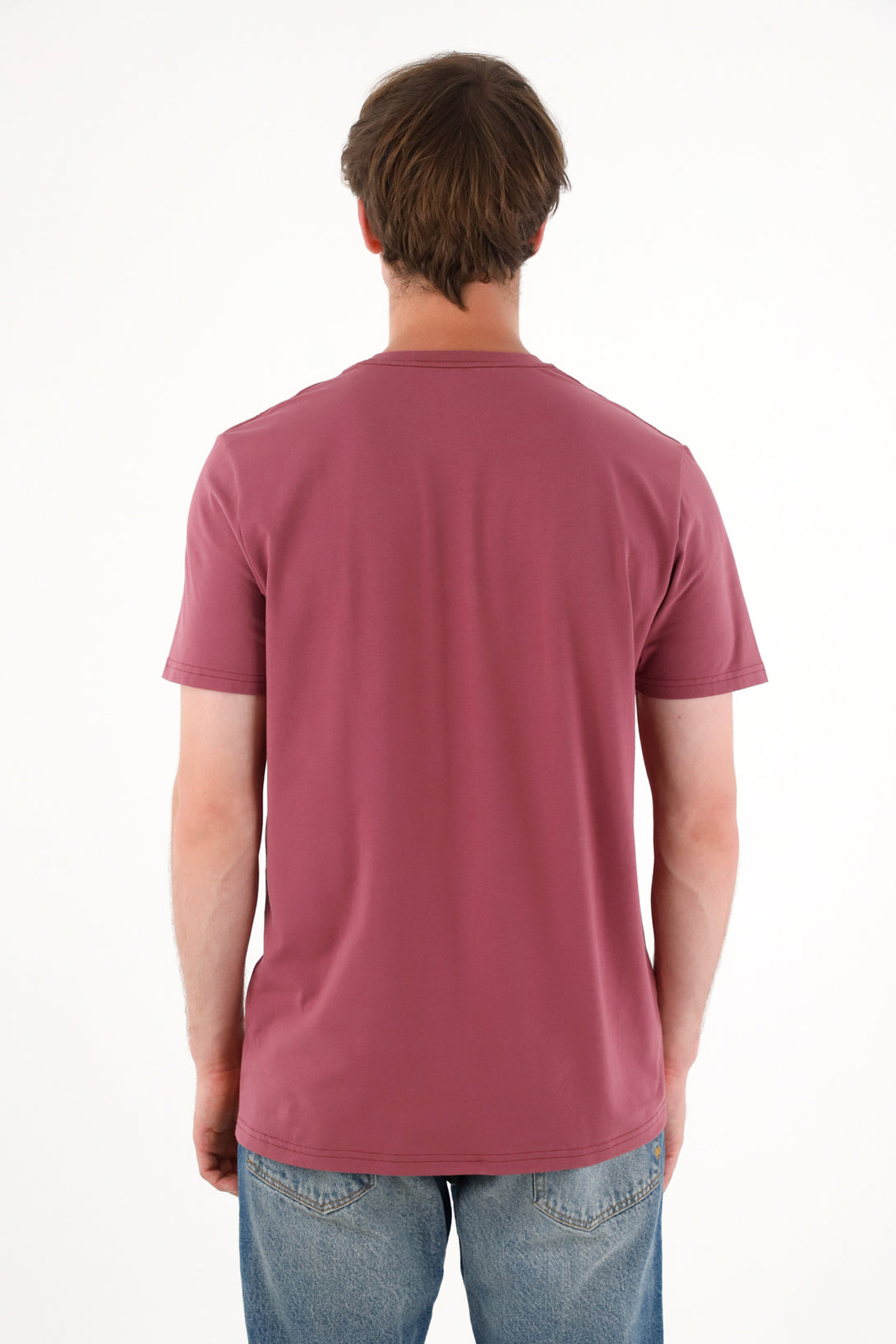 Red Printed Tennis Shirt for Men