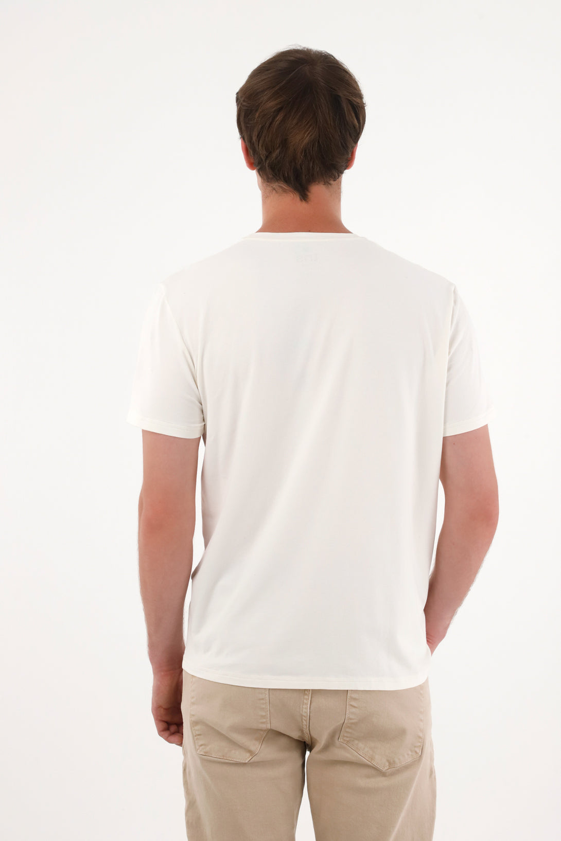 Camiseta con raqueta estampada crudo para hombre