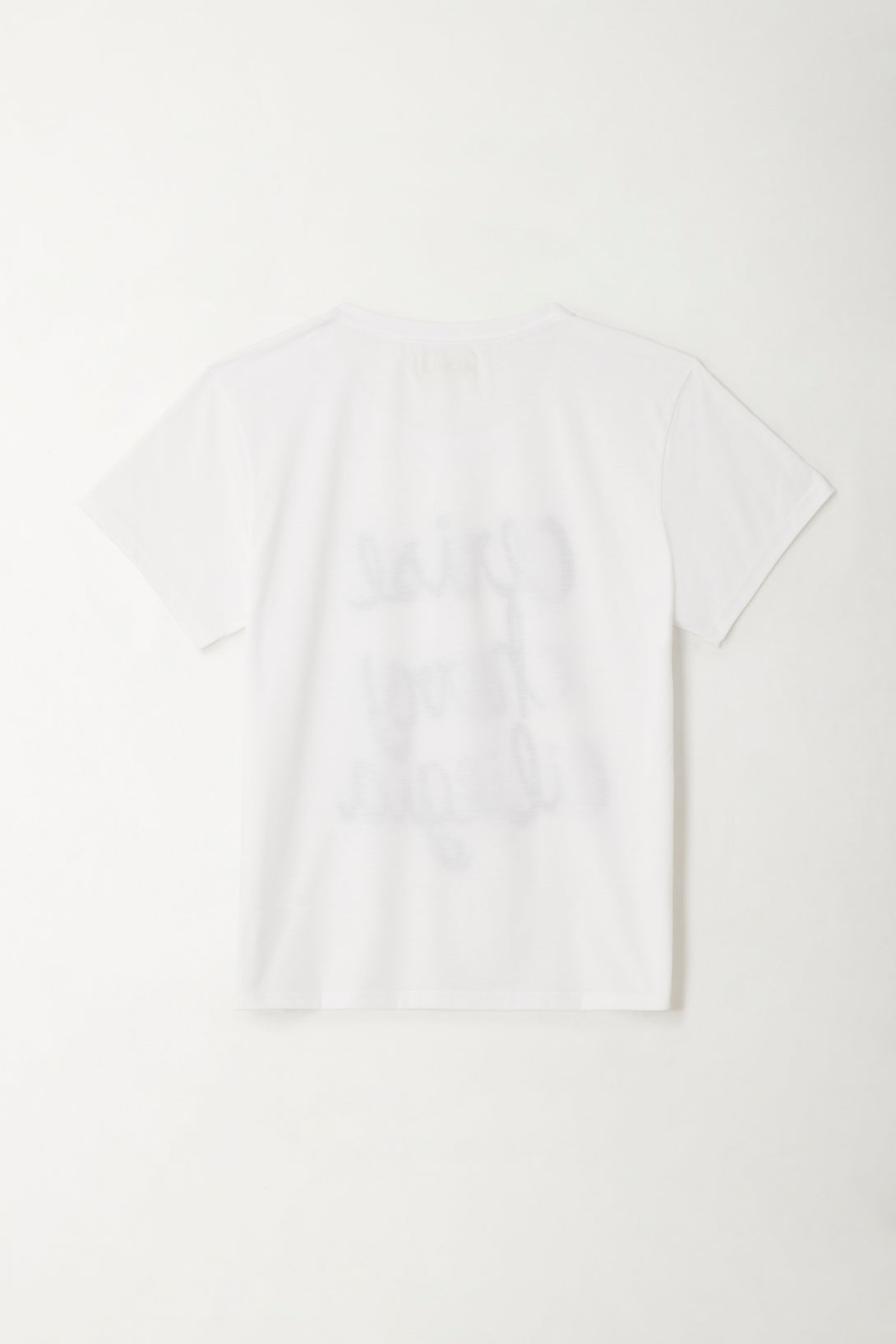 Camiseta básica estampada blanca para mujer