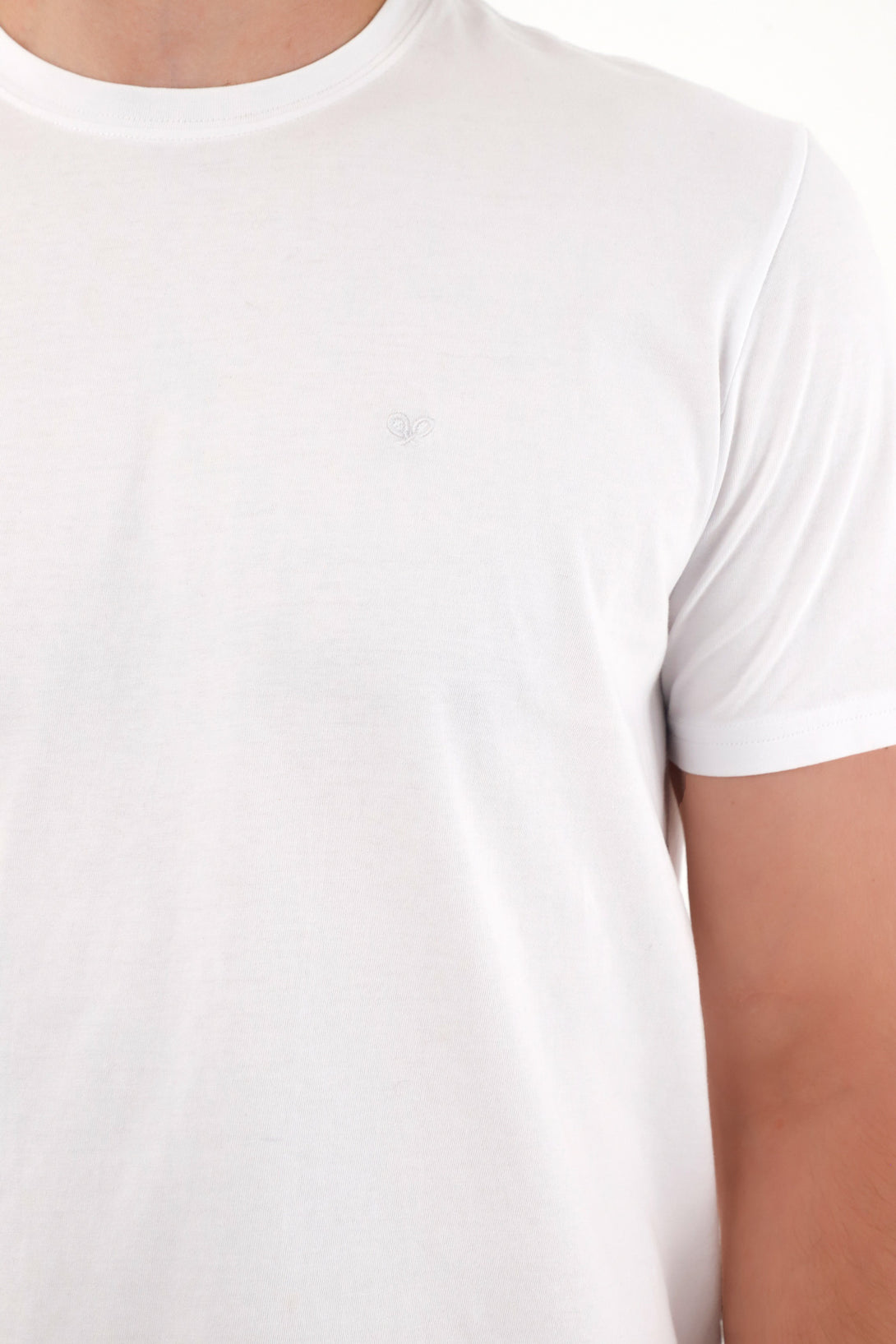 Camiseta manga corta en 100% algodón blanca para hombre