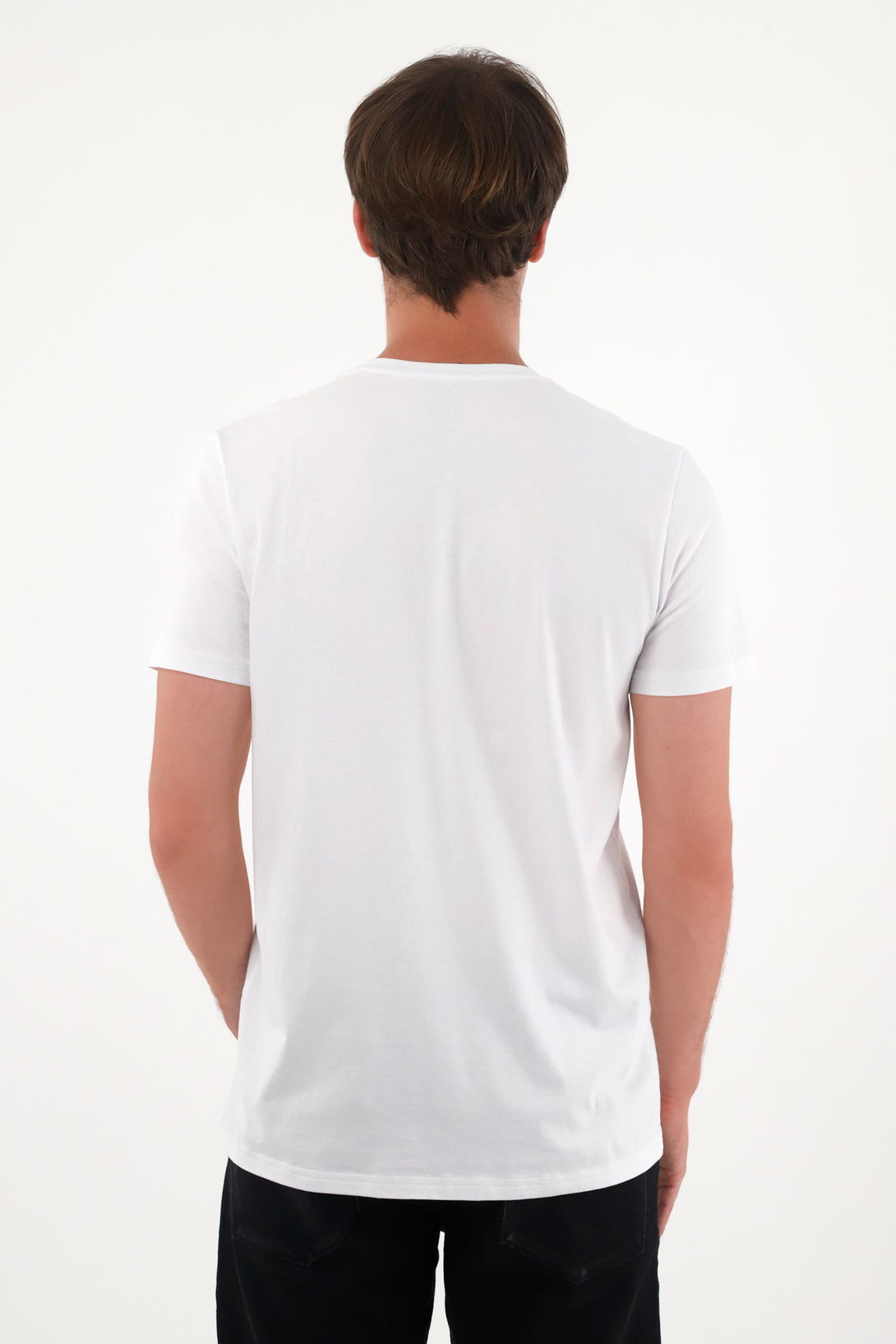 Camiseta manga corta en 100% algodón blanca para hombre