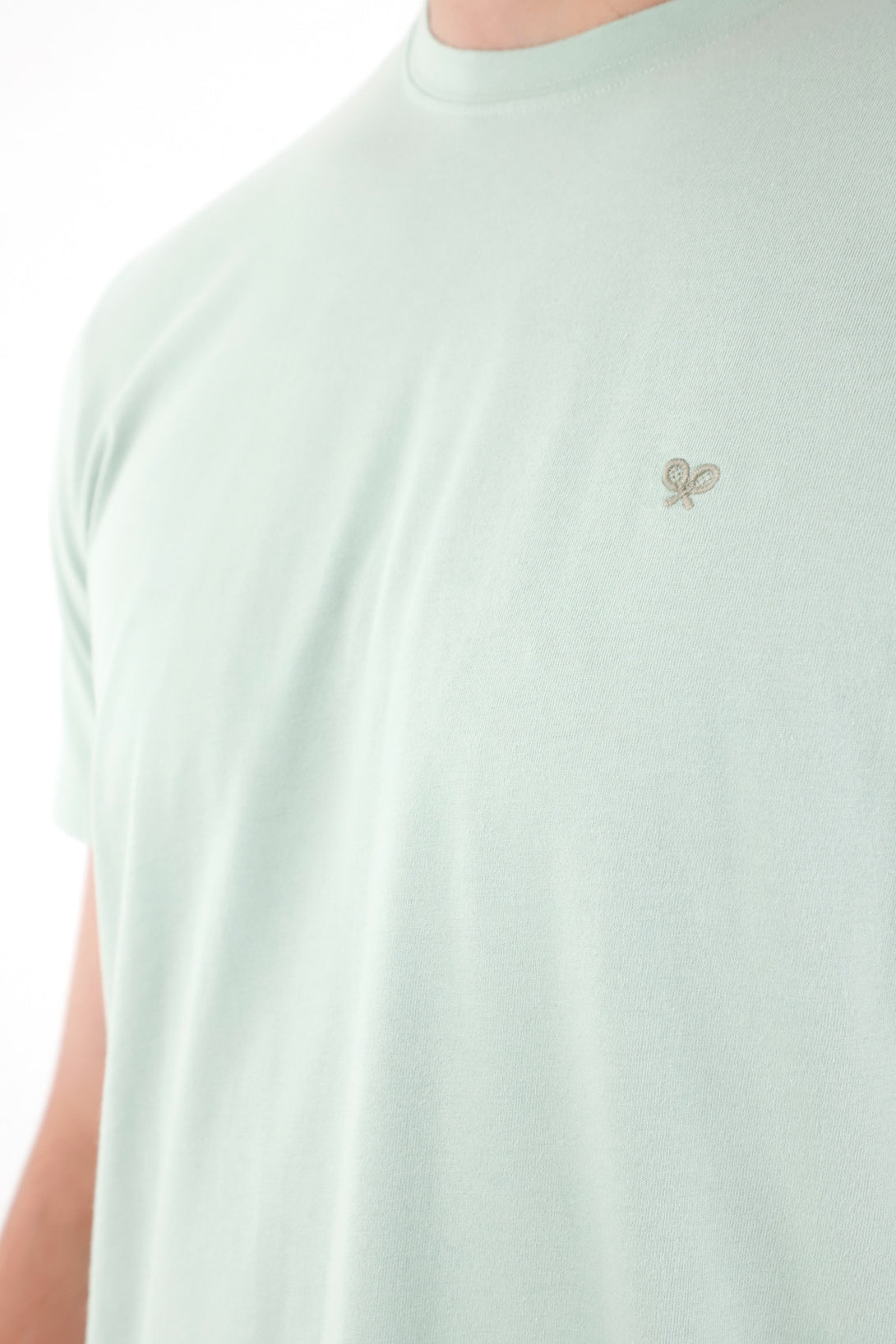 Camiseta manga corta en 100% algodón verde para hombre