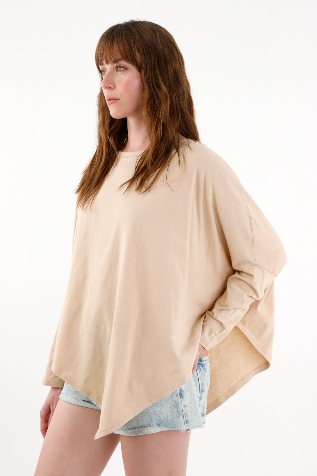 Women's Long Sleeve Brown T-Shirt