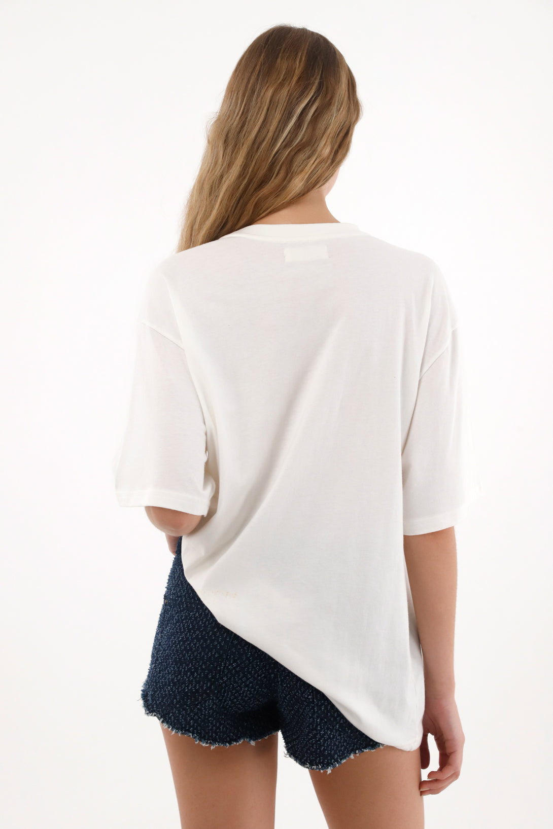 Women's Loose-Fit Short Sleeve Top in Cream