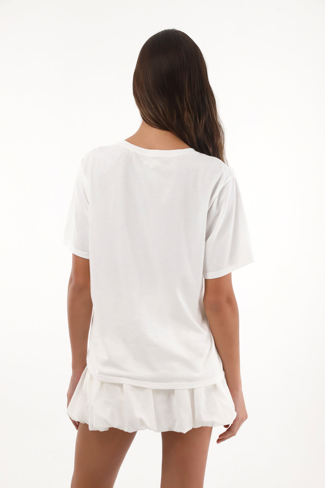 Women's Cream Cherry Embroidered T-Shirt