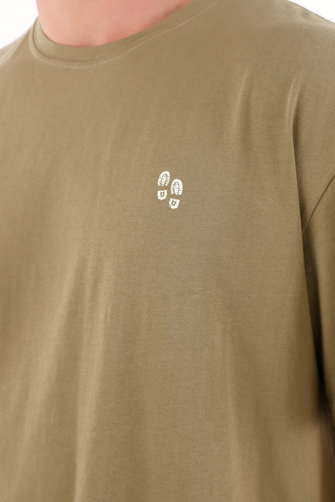 Camiseta básica estampada en espalda verde para hombre