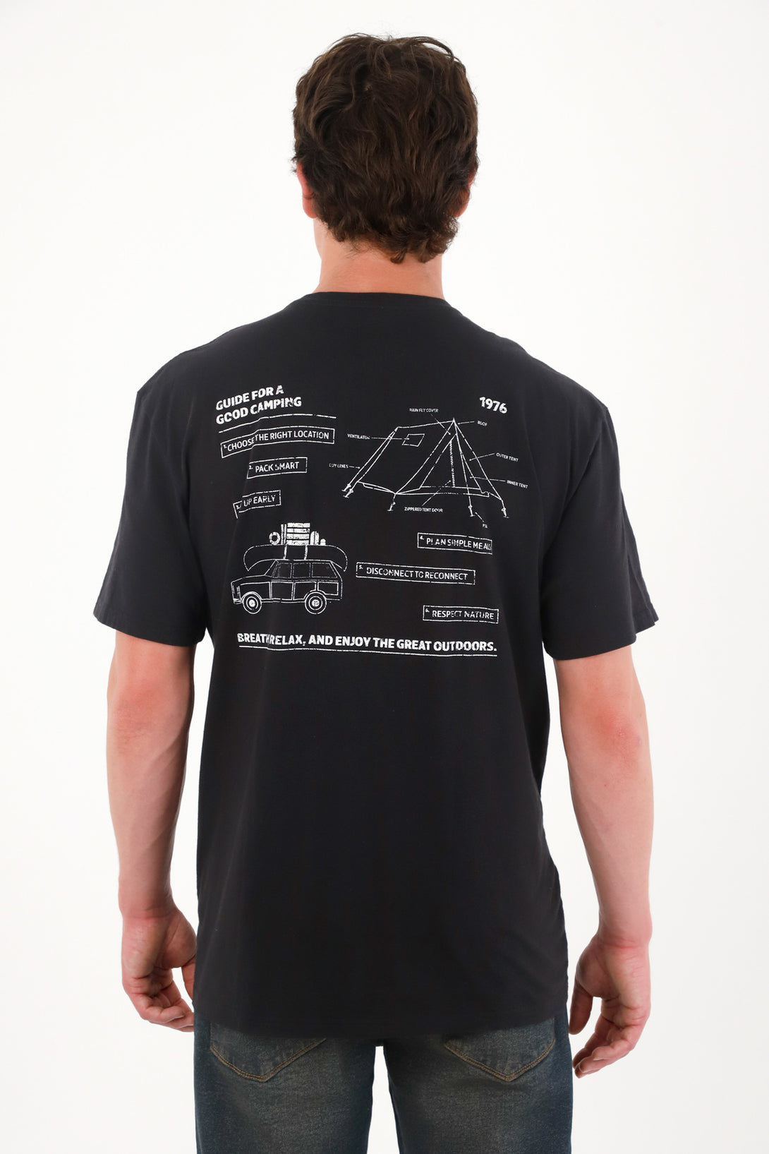 Men's Black Graphic Back Tee