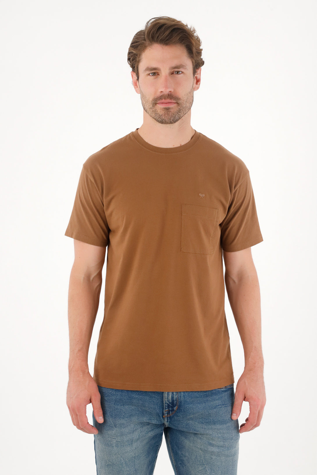 Men's Brown Pocket Tee