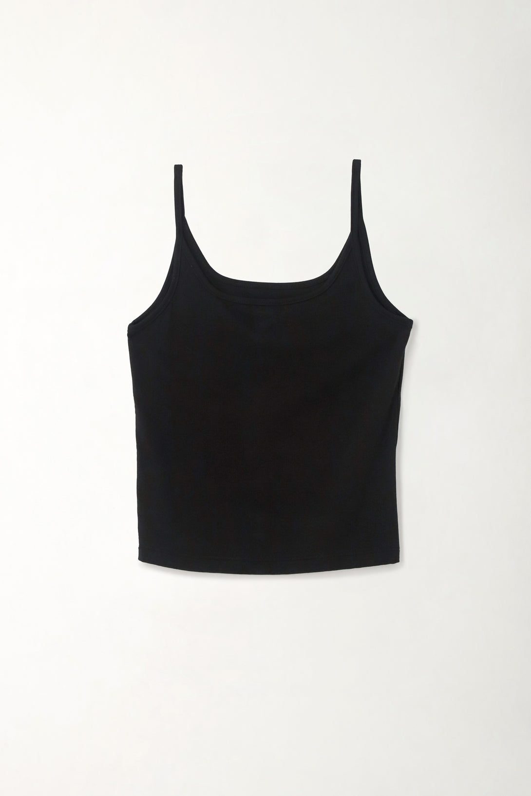 Camiseta tipo esqueleto en tejido liviano negra para mujer