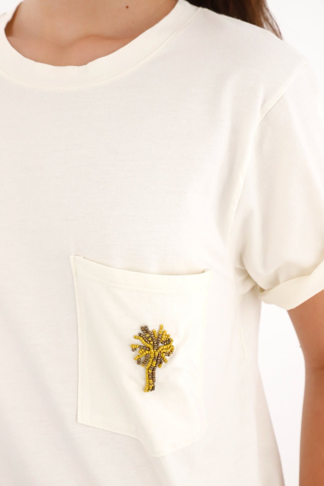 Women's 100% Cotton Pocket T-Shirt