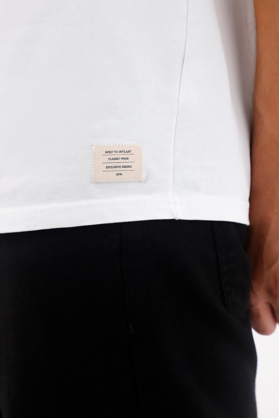 Camiseta en 100% algodón blanca para hombre
