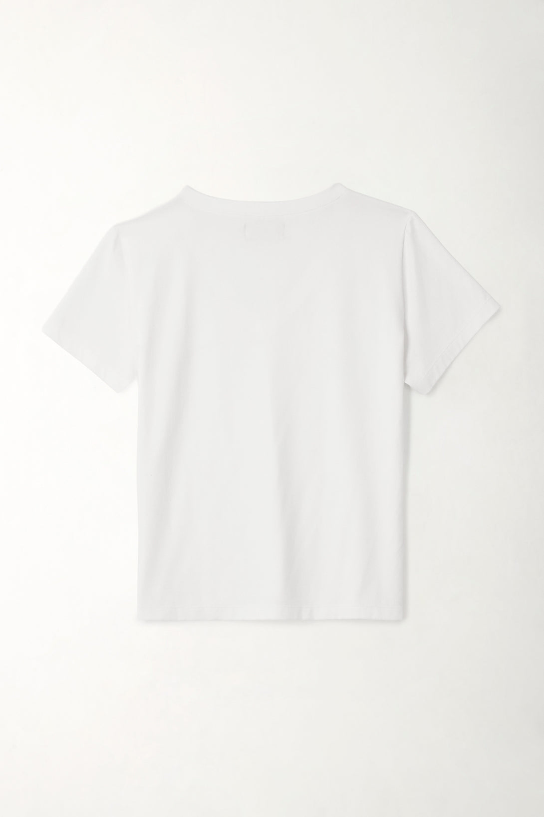 Camiseta básica cuello en V crudo para mujer